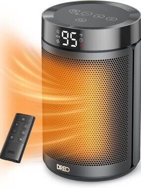 Portable Electric Space Heater for Indoor Use with Remote Control - Energy